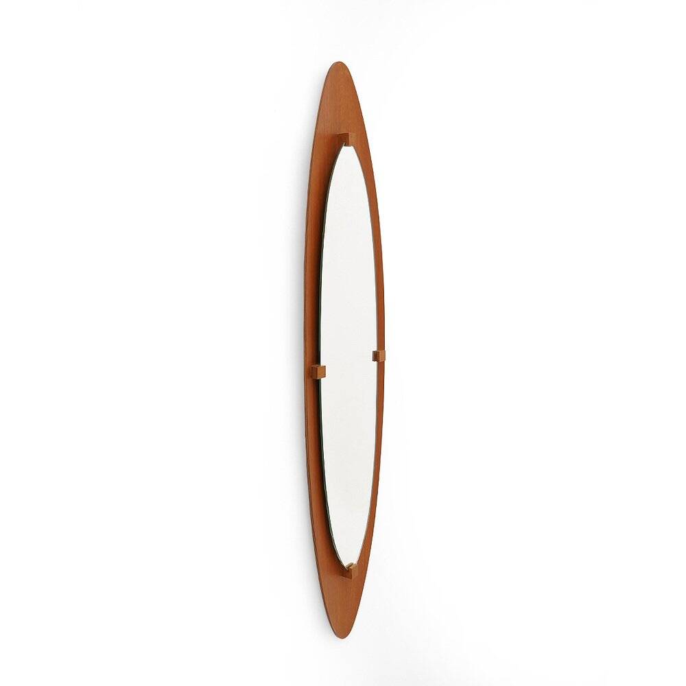 Mirror with curved plywood frame, 1960s