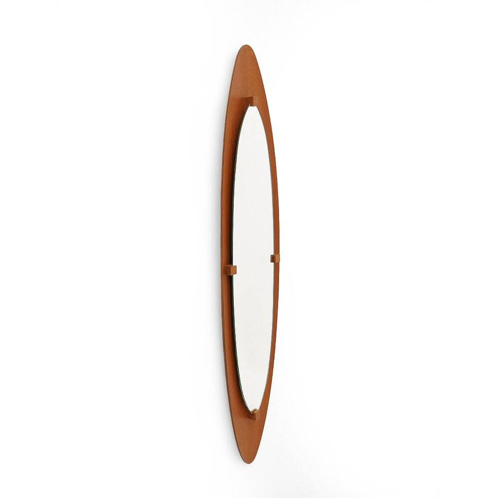 Miroir avec cadre en contreplaqué courbé, années 1960