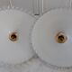 Pair of serrated opaline suspensions 40-50s