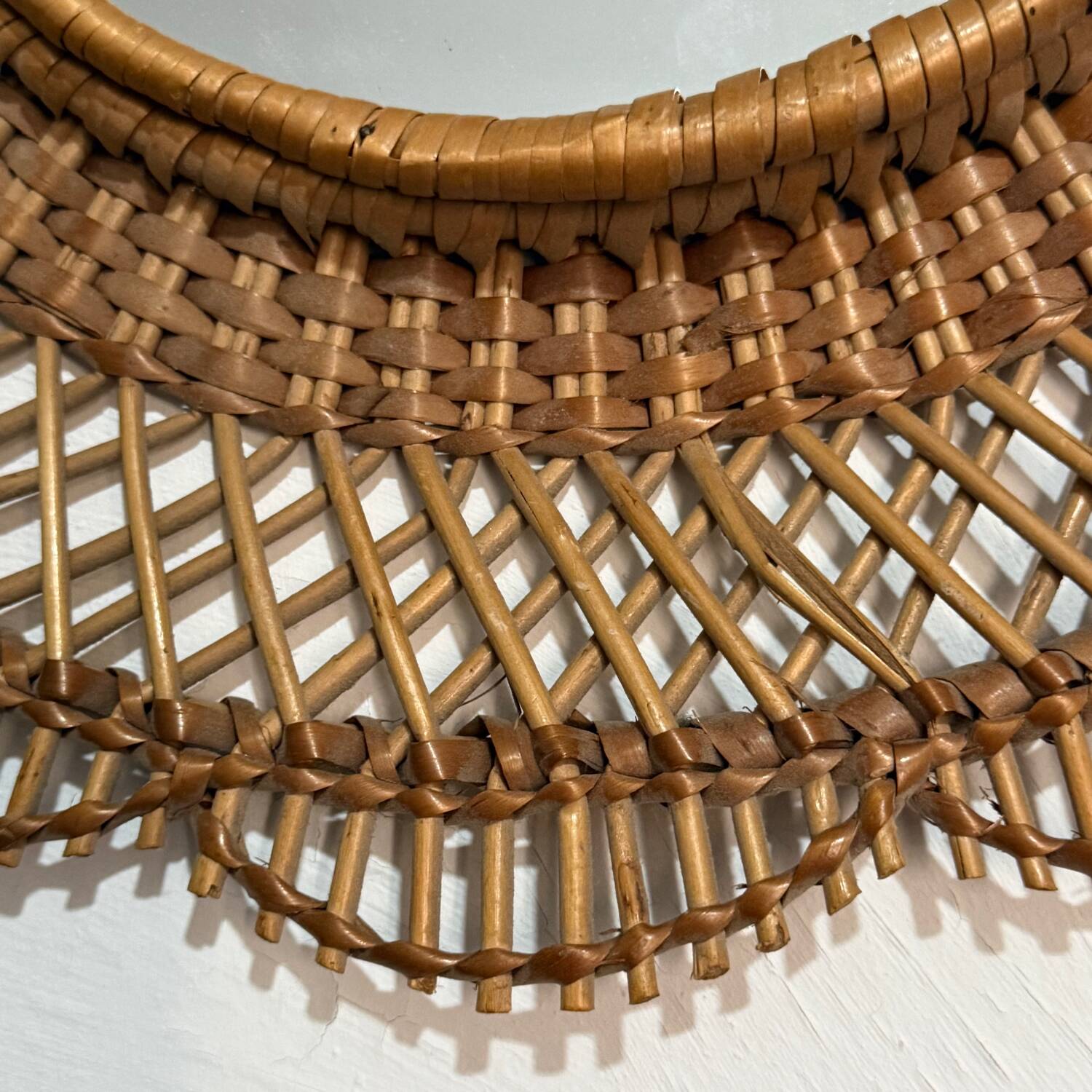 1960s Rattan Mirror France