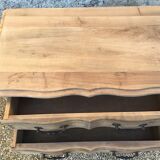 Louis XV style walnut chest of drawers stripped