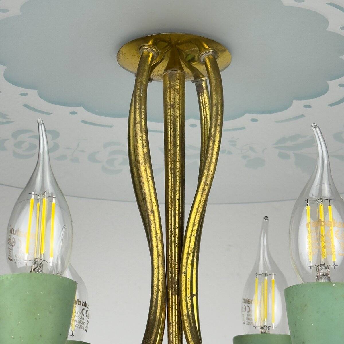 Vintage chandelier attributed to Pietro Chiesa for Fontana Arte, Italy, 1930s.