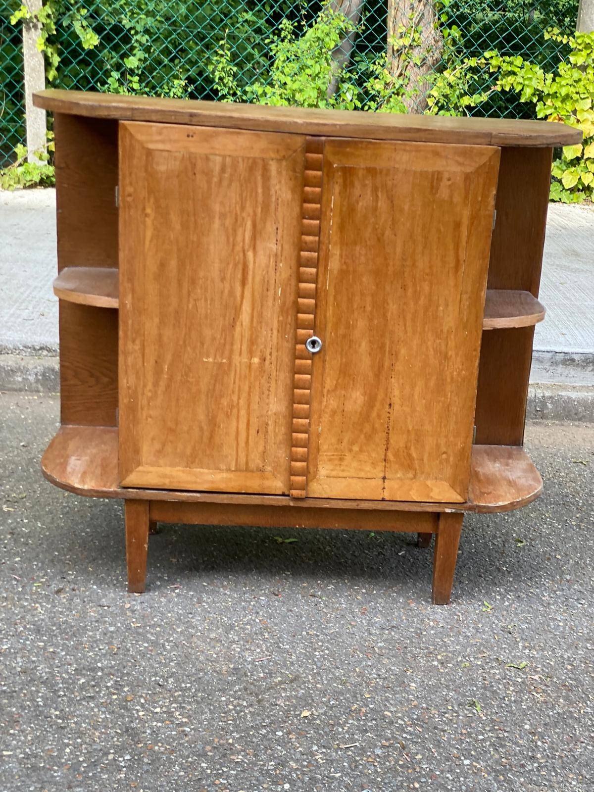 Meuble bar art déco 1950 en bois