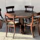 19th century mahogany dining room table and chair set, England, 1850s