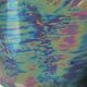 Iridescent japanese vase with floral patterns. stamped japan. high 27.5 cm
