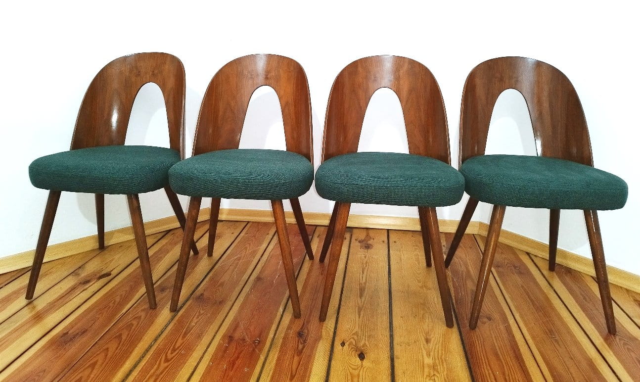 Set of four chairs, designed by A. Suman, Tatra Nabytok, Czechoslovakia, 60s