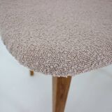 1960s Set of Three Oak Dining Chairs in Boucle, Czechoslovakia