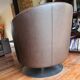 Natuzzi 3-seater sofa in full grain brown leather