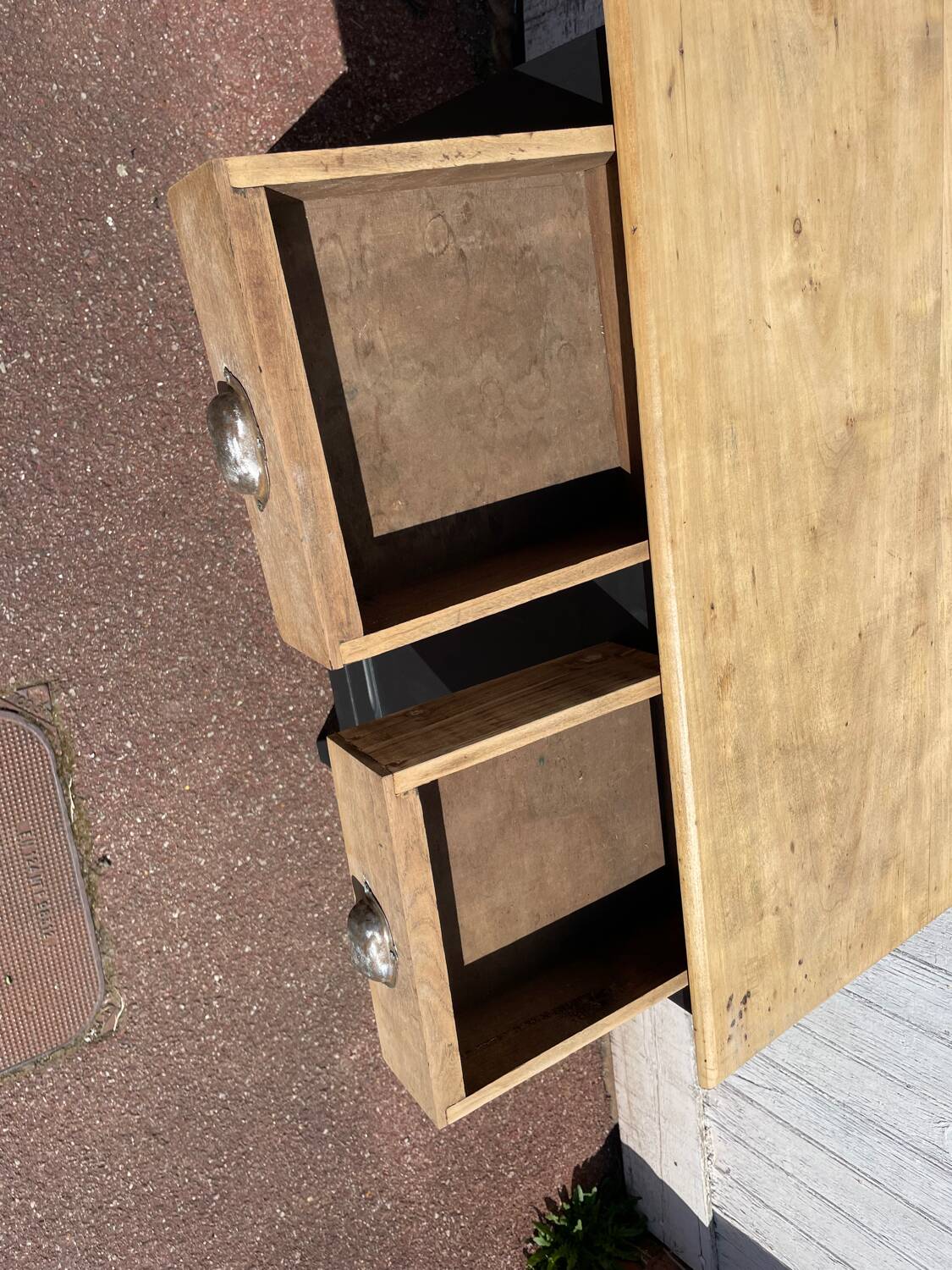 Parisian sideboard in black raw wood