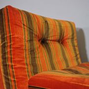Striped armchairs, 1970s, set of 3