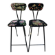 Pair of canvas high chairs
