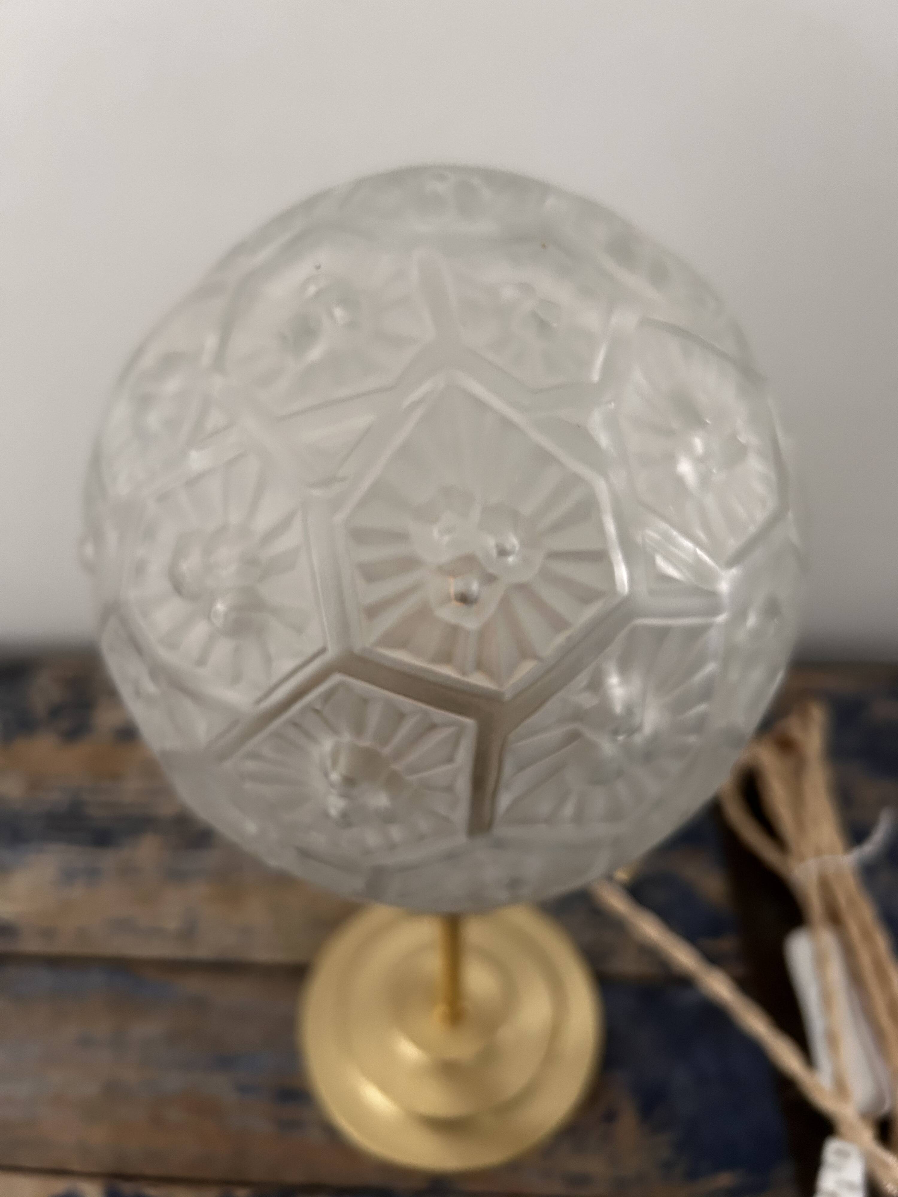 Art Deco globe table lamp