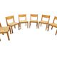 6 chaises vintage en orme maison Regain années 60