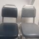 Pair chair desk conference aluminum skai grey vintage blue 1960