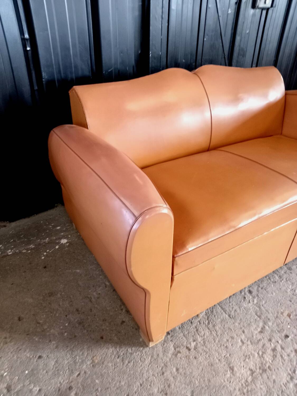Vintage mustache club sofa 50s 60s