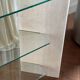 Artelano shelf/console Roche Bobois travertine and glass 1970s