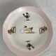 Set cockerel saucer children porcelain Limoges Chapus