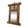 Bamboo mirror and vintage rattan 54x36cm