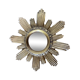 Vintage sun mirror in golden resin 60s/70s