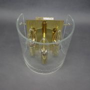 1970s Brass and Bubble Glass Wall Lamp, Germany