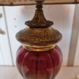 Antique 19th Century Chinese "Oxblood" Lamp Mounted on Bronze - Style