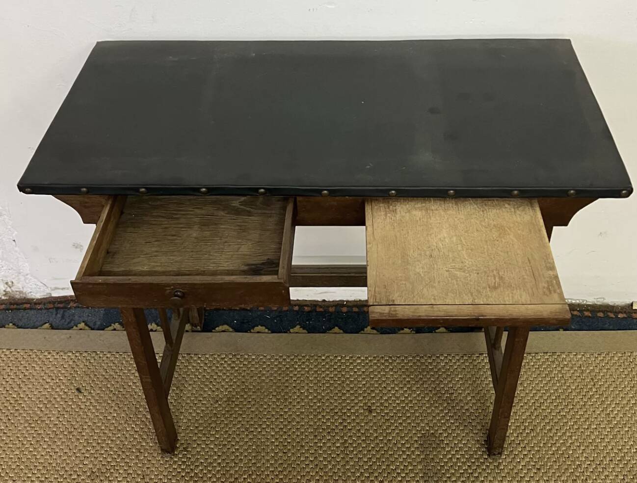 Petit bureau / table console en bois vintage