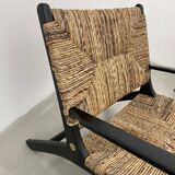 Pair of armchairs by Olivier de Schrijver in wild straw