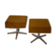 Paire de tabourets pivotants hongrois ottomans