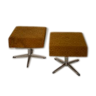 Pair of hungarian swivel stools ottoman