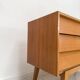 1950s vintage minimalist German walnut chest of drawers