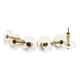 70s set of 6 coat hooks made of brass and plexiglass Vereinigte Werkstätten