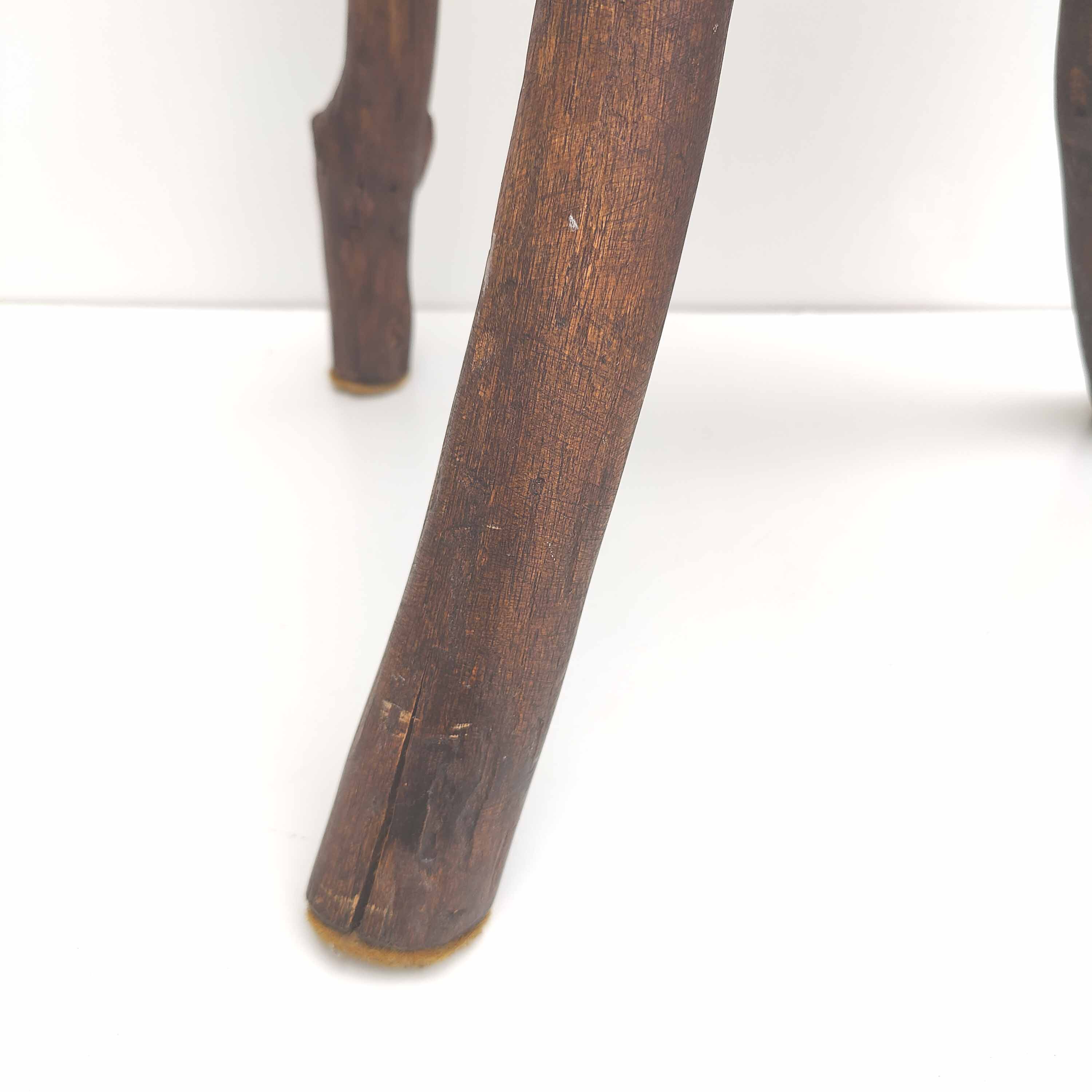 Brutalist coffee table free-form wood