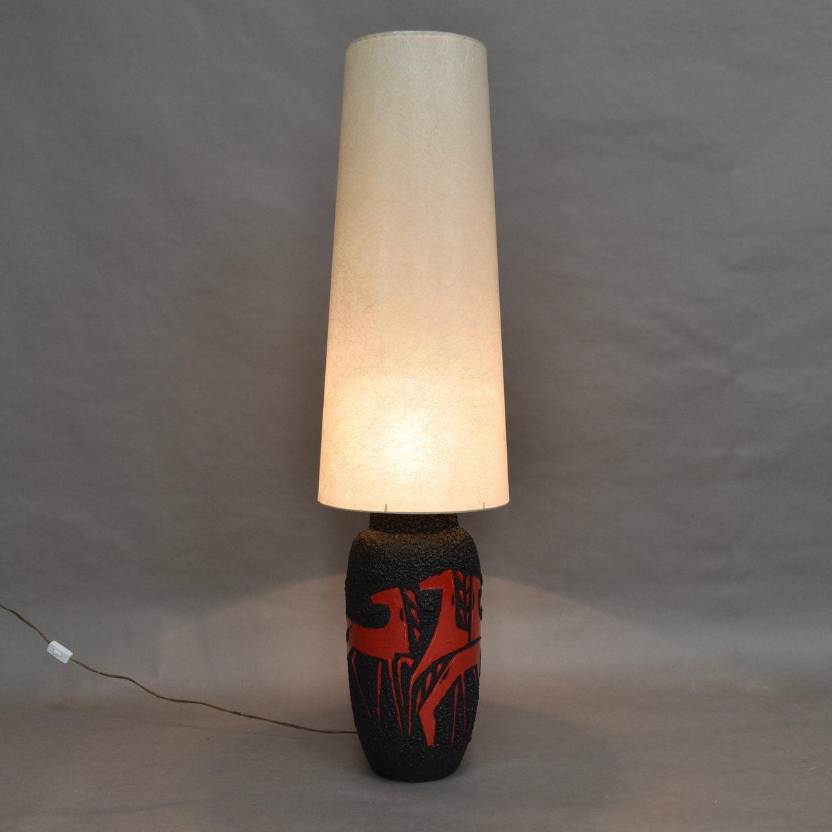 Vintage German ceramic floor lamp from Scheurich, 1970s