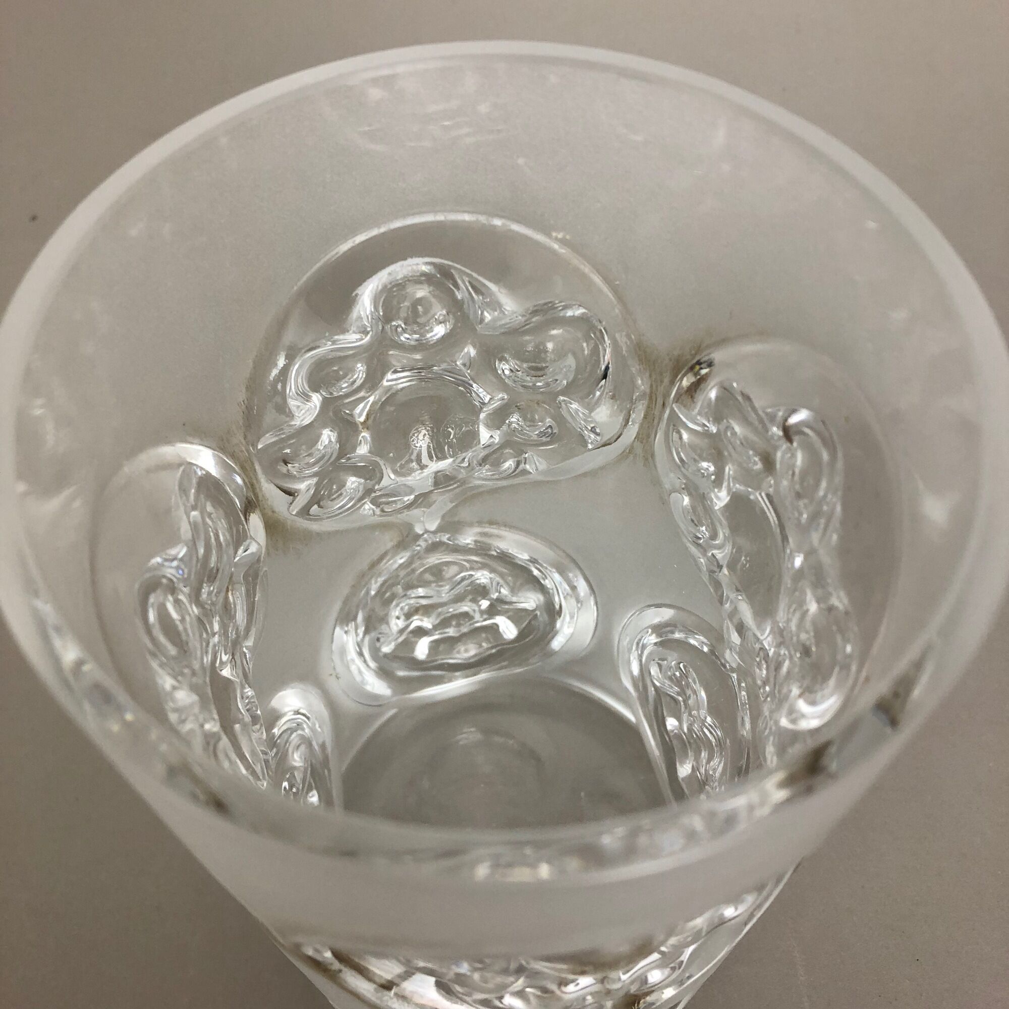 Hand blown "Brutalist" class vase by Peill and Putzler, Germany