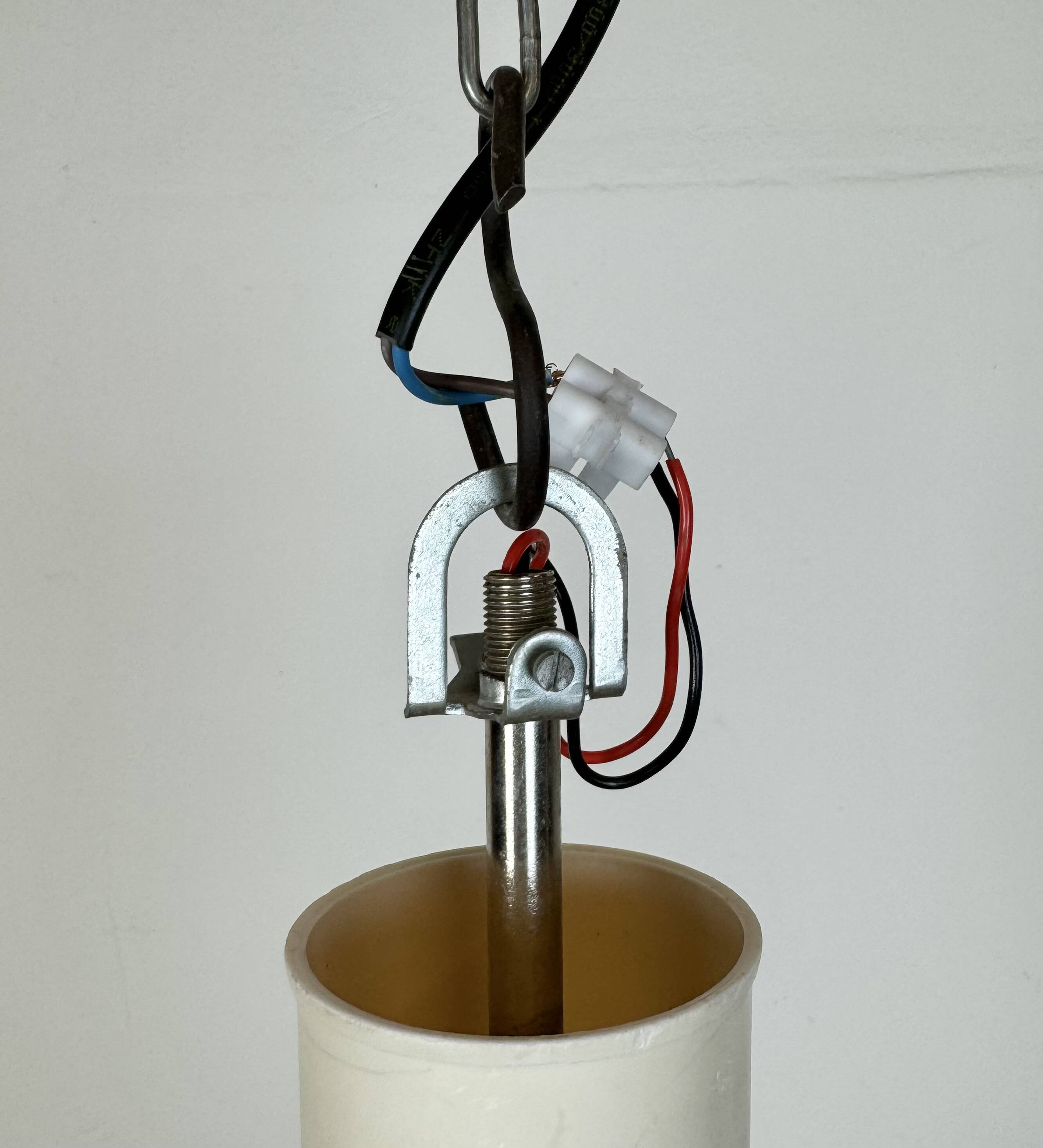 Vintage Chandelier with Milk Glass from Elektrosvit, 1960s