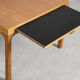 Mid-Century Modern Oak Coffee Table with Pull-Out Black Tops, 1960s