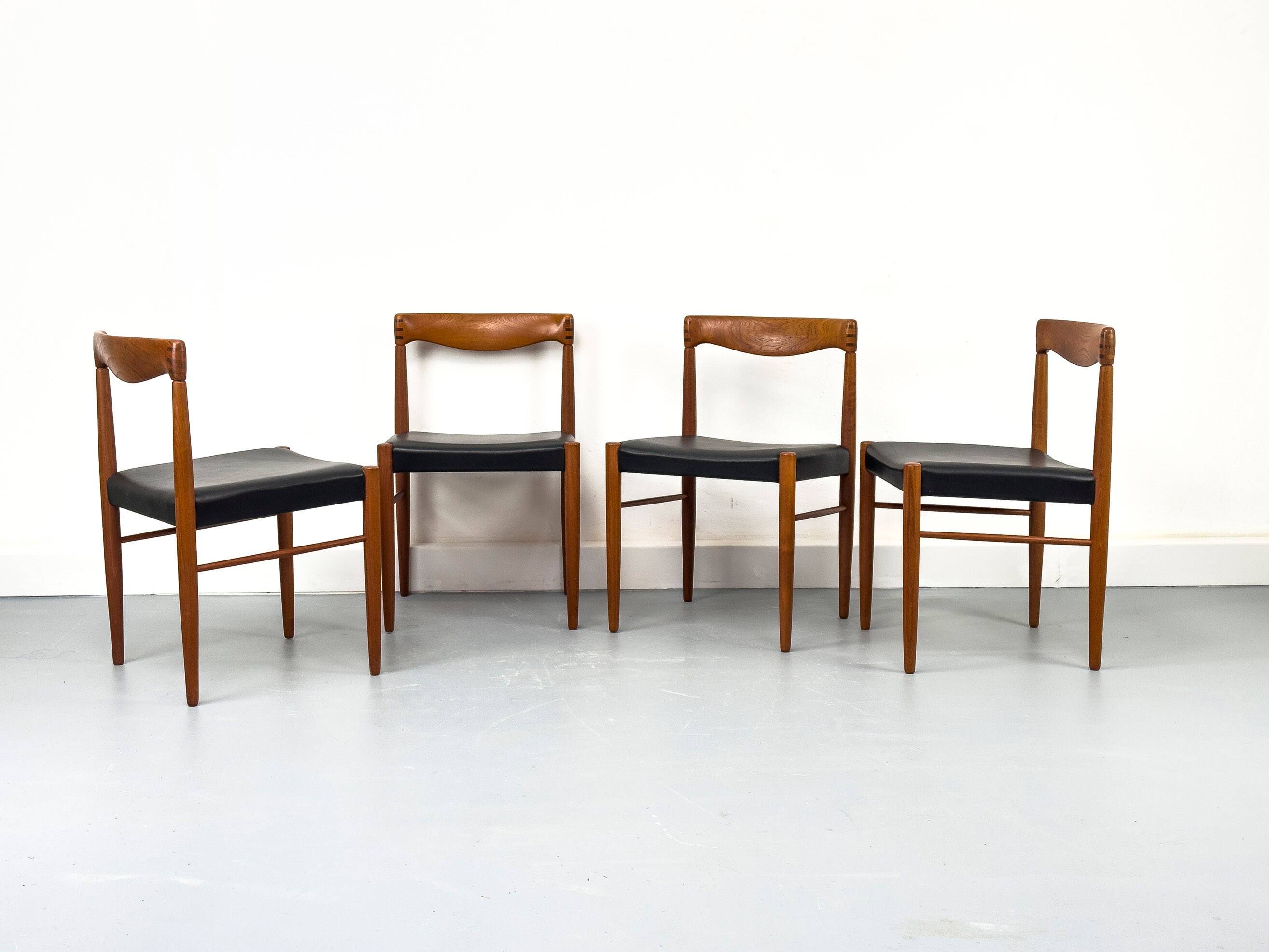 Danish Teak Dining Chairs by H. W. Klein for Bramin, 1960s, Set of 4