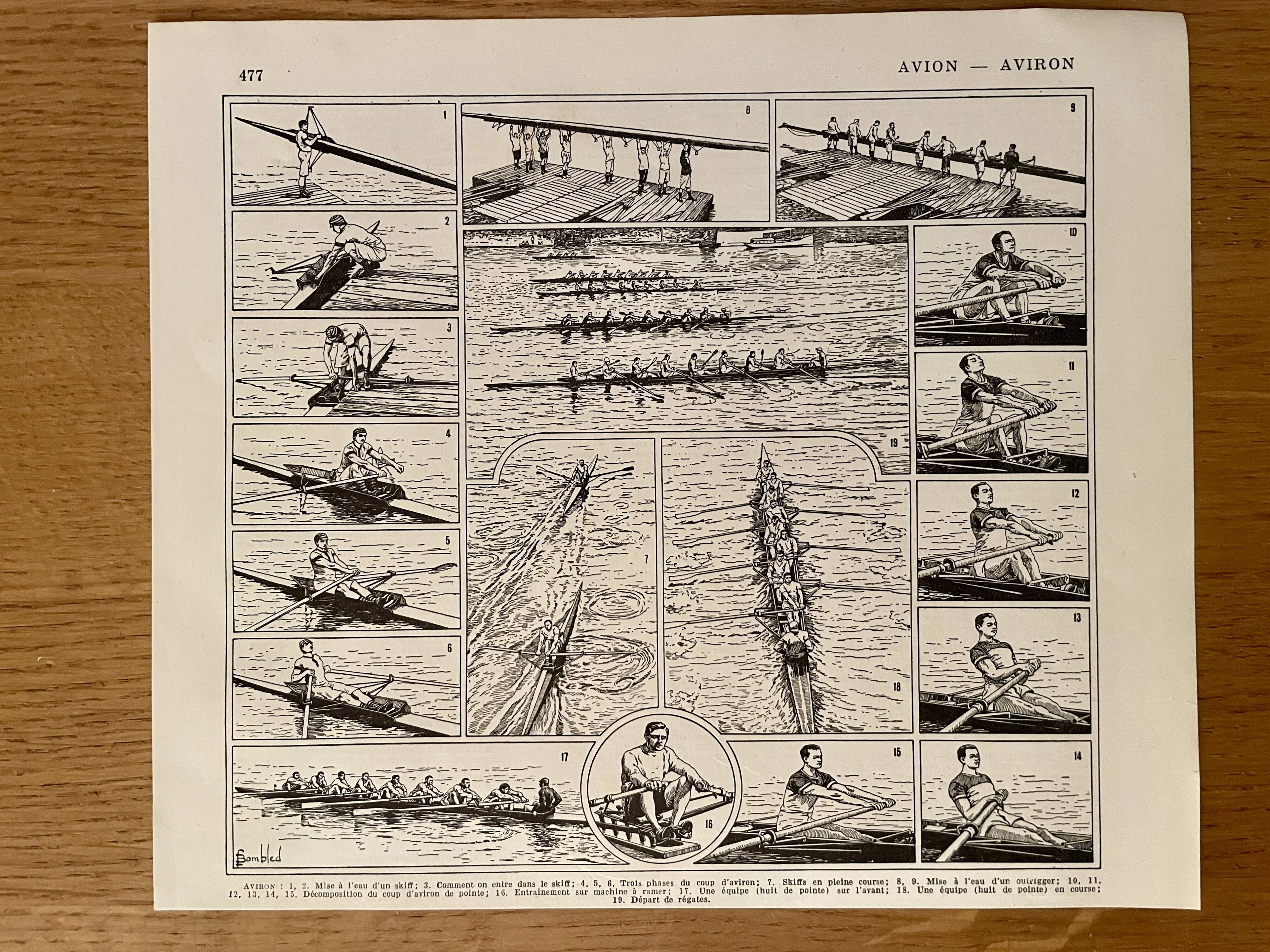 Lithograph on rowing - 1930