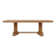 Rustic mid-century French dining table in oak from the 1950s