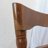 Vintage Beech Wood Windsor Dining Chair - 1970s Captains Armchair