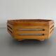 Hexagonal wooden recessed lamp, 1970s, Germany