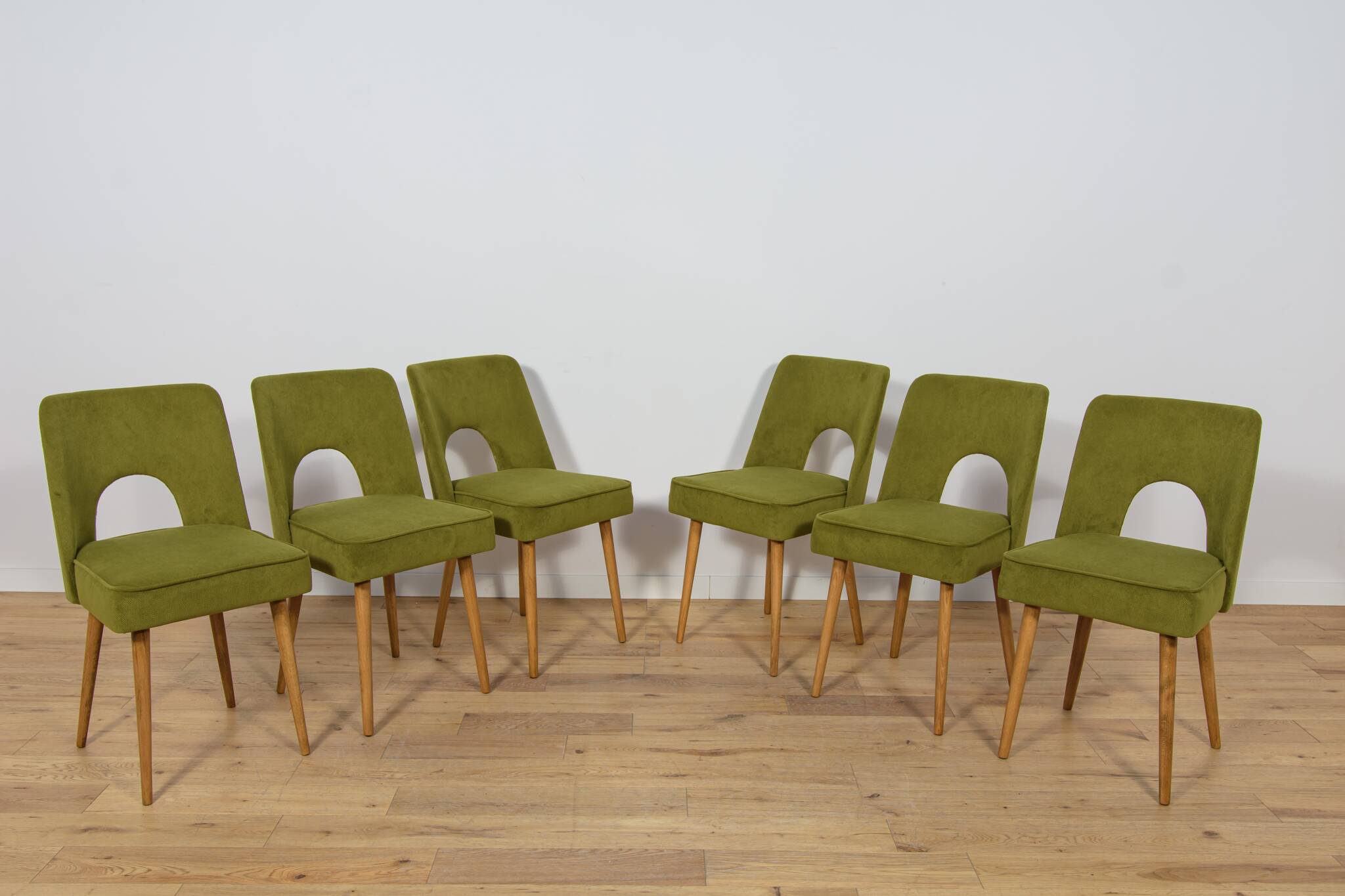 Shell Chairs from Bydgoszcz Furniture Factory, Poland, 1960s, Set of 6