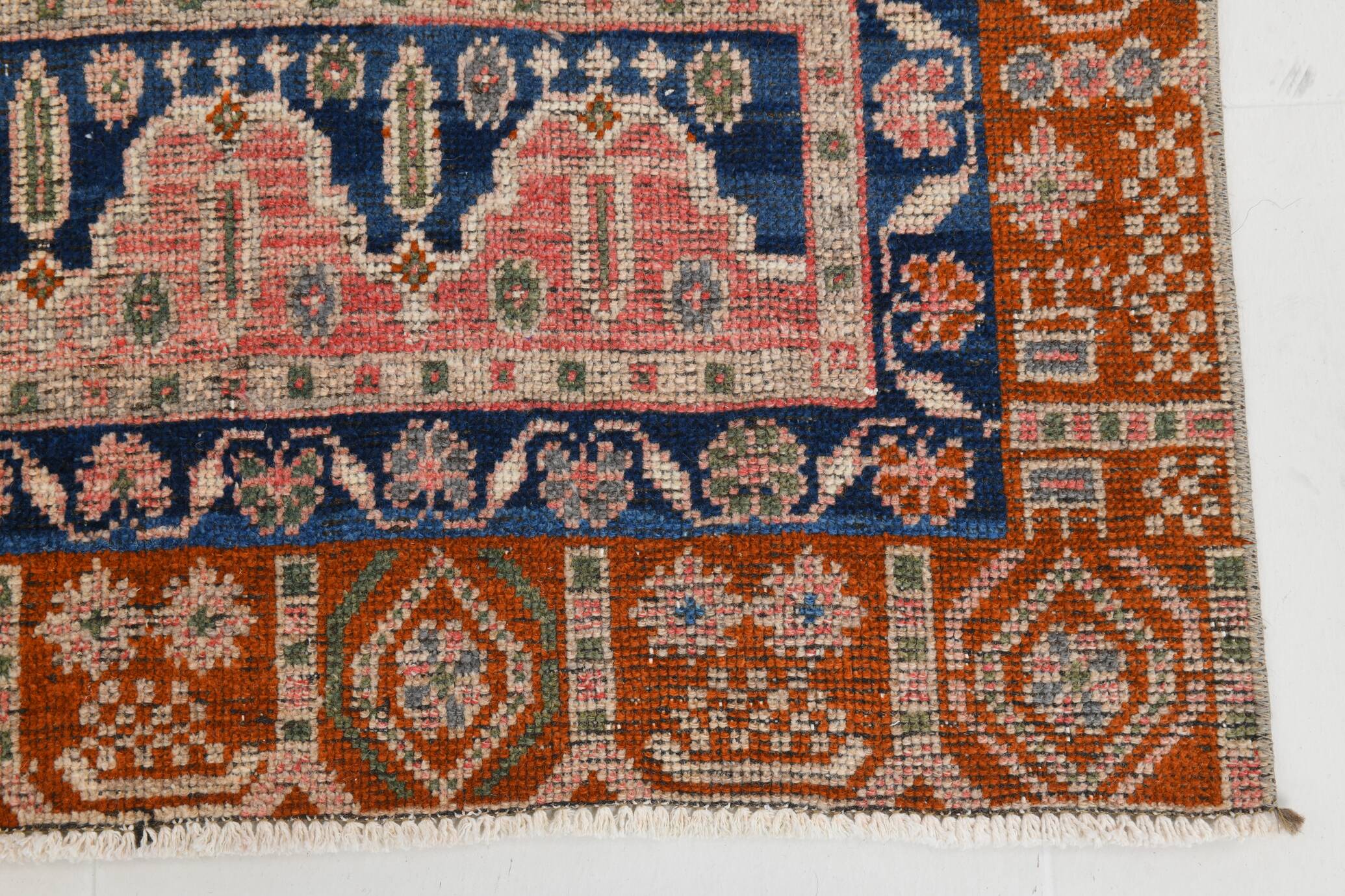 4x9 Oriental Blue Vintage Rug, 137x272Cm