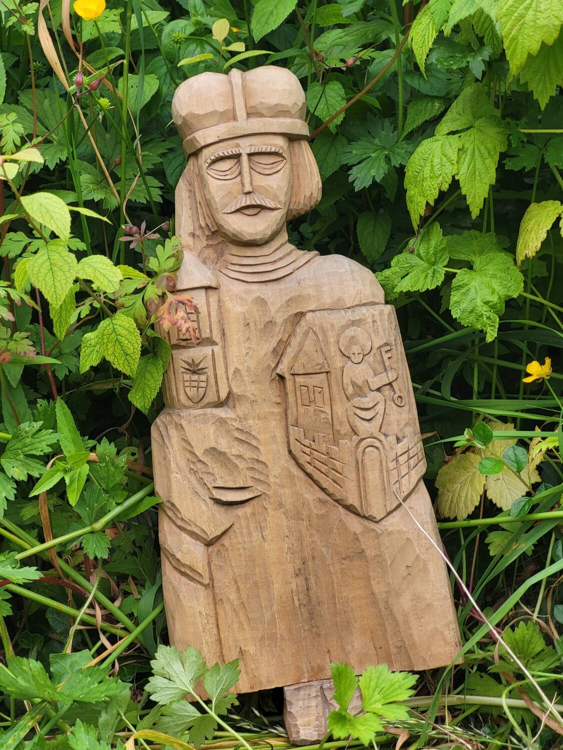 Wooden religious statuette