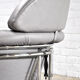 Fauteuil en cuir avec cadre tubulaire chromé, années 1980