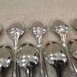 12 silver-plated metal coffee spoons Ercuis model Dubarry
