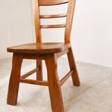 Vintage brutalist dining chairs, set of 6 - 1960s