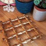Bamboo pattern brass trivet