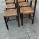 8 vintage straw chairs from the 1950s.