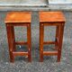Pair of bar stools / central island in solid wood (H 59 cm)